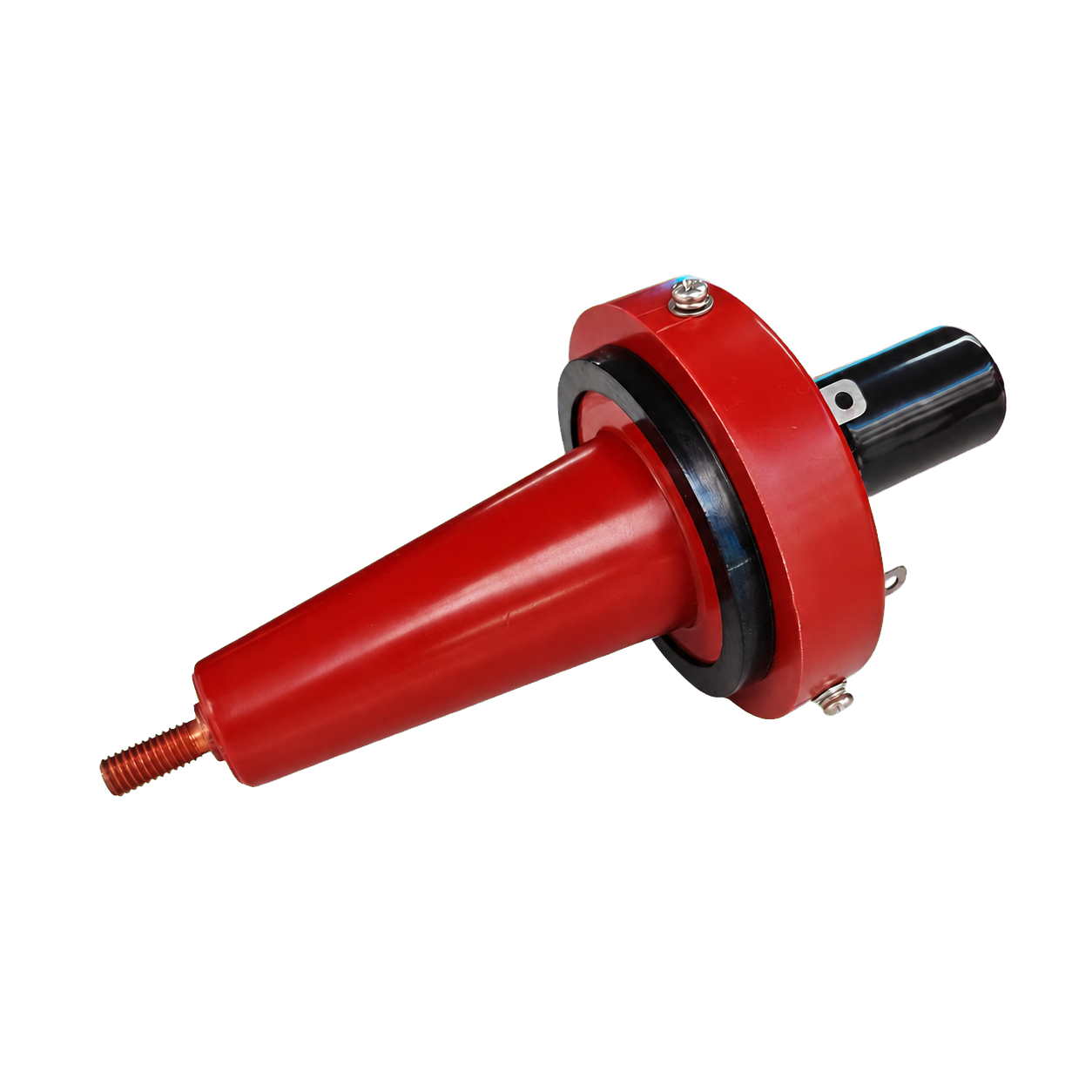 Transparent high voltage transformer bushing product cutout