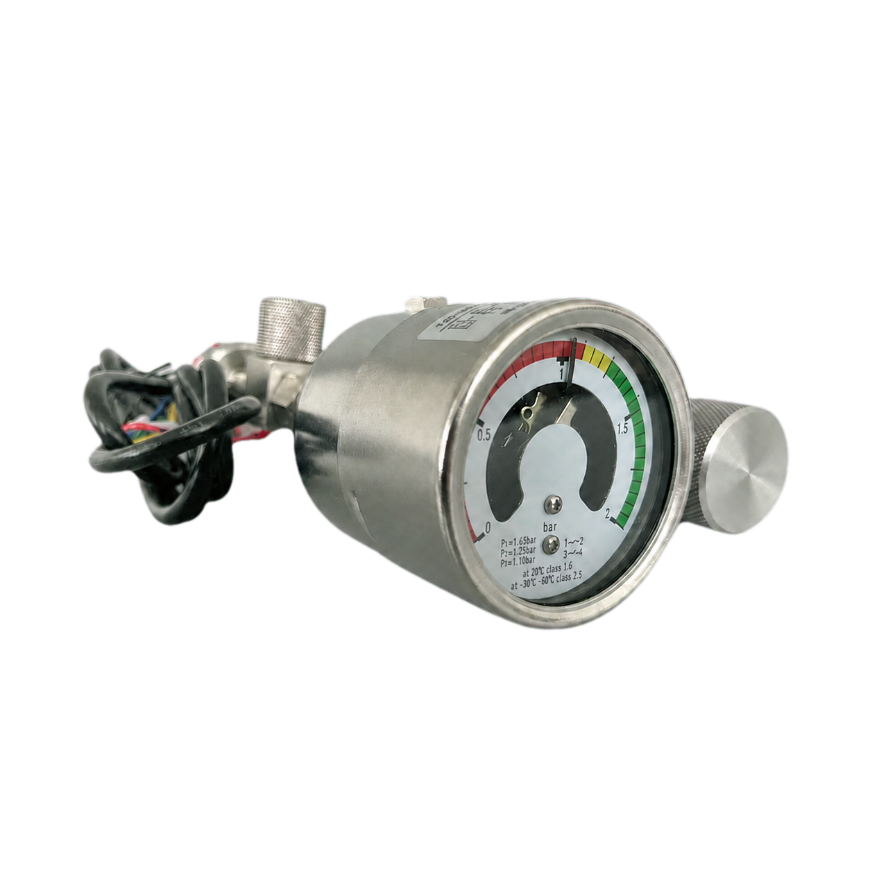 Front three-quarter view of the SF6 gas density monitor