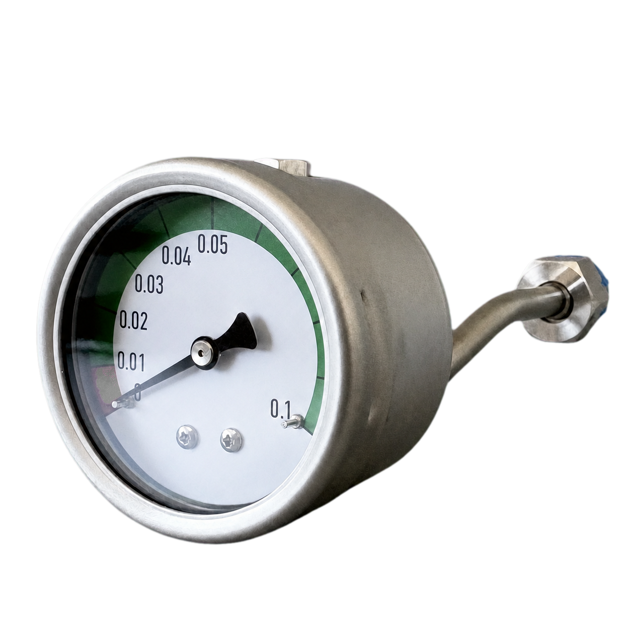 Dial-side detail view of the SF6 gas density monitor