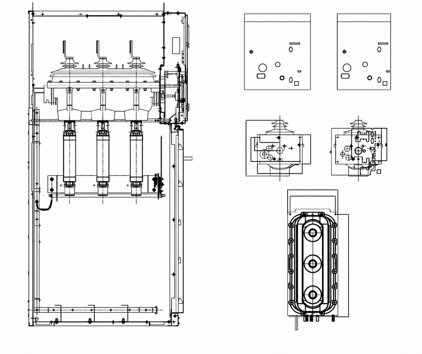 12 kV 630 A SF6 load break switch drawing with technical requirements