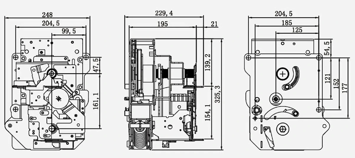 GIS incoming operating mechanism reference drawing