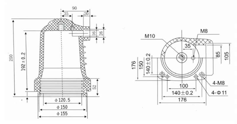 Captured source drawing reference for 1250a insulating contact box with epoxy resin