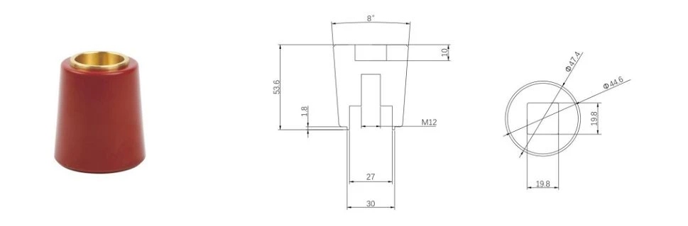 Captured source drawing reference for 12kv epoxy insulator plug