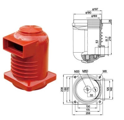 Captured source drawing reference for 12kv epoxy resin insulating contact box