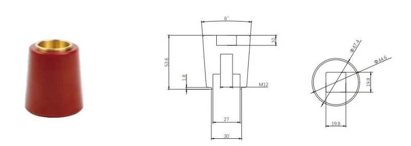 Captured source drawing reference for 15kv insulatot plug
