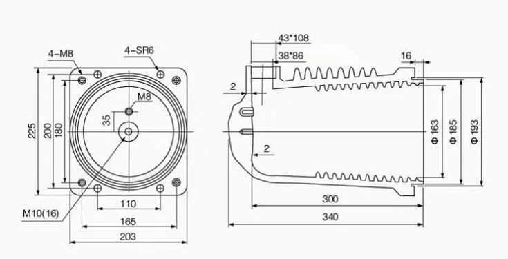 Captured source drawing reference for 630 1600a insulating contact box with epoxy
