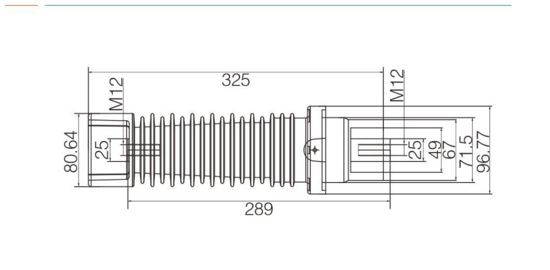 289 GIS Epoxy Resin Bushing engineering drawing from the selection manual