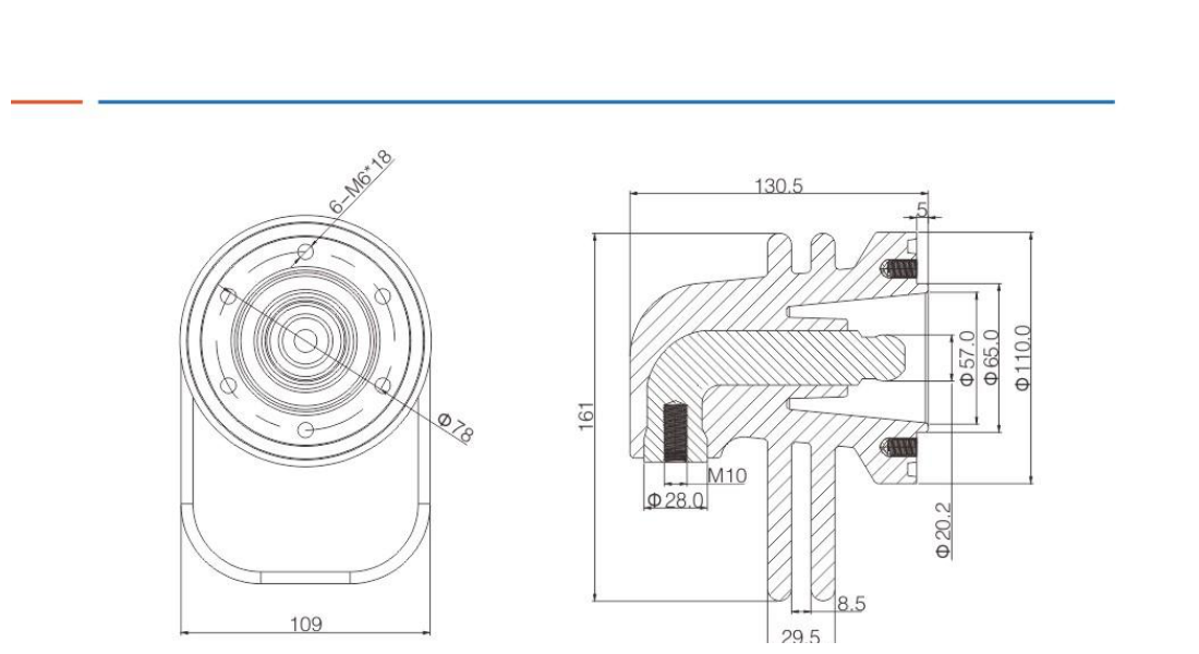 L-Type Side Expension Bushing engineering drawing from the selection manual
