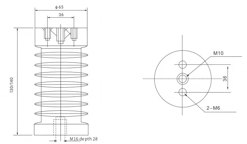 Captured source drawing reference for capacitive insulator epoxy resin insulator