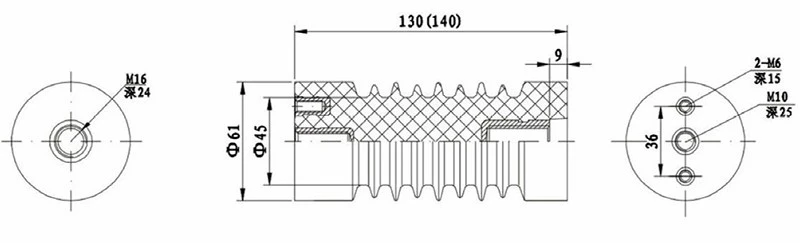 Captured source drawing reference for high voltage switchgear insulator