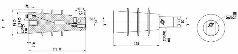 Captured source drawing reference for high voltage switchgear sensor