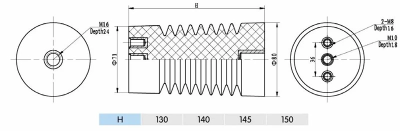 Captured source drawing reference for insulator for high voltage switchgear