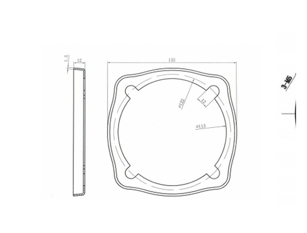 Cropped source geometry view 2 for the plug high voltage bushing family