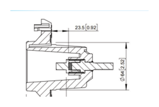 Cropped source geometry view 1 for the tri high voltage bushing family