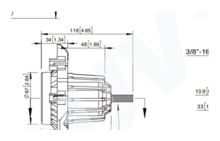 Cropped source geometry view 2 for the tri high voltage bushing family