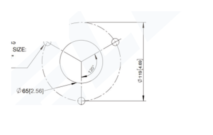 Cropped source geometry view 3 for the tri high voltage bushing family