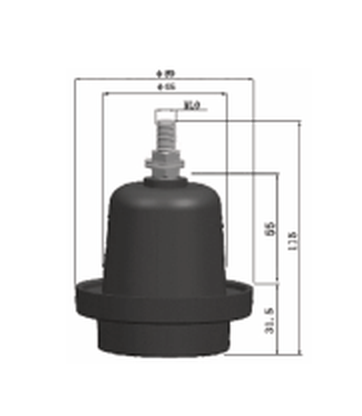 Cropped source geometry view 1 for the well high voltage bushing family
