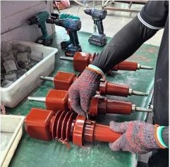 Suvell low voltage bushing production reference: Polishing