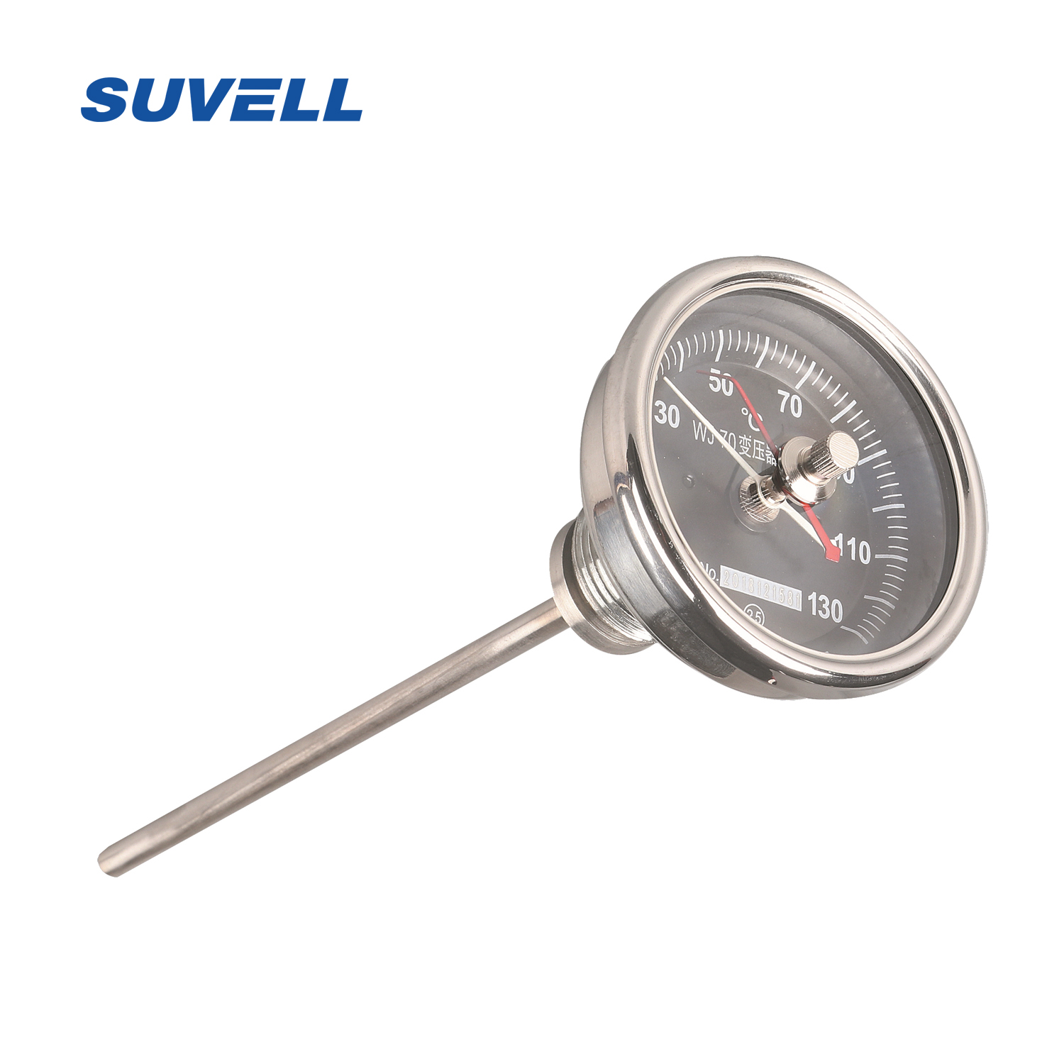 Transformer thermometer gauge with insertion probe