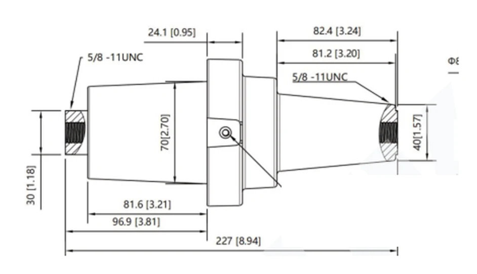 15/25/28 kV 600/900 A Deadbreak Apparatus Bushing engineering drawing 1