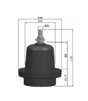 25 kV 200 A Transformer Bushing Well engineering drawing 1