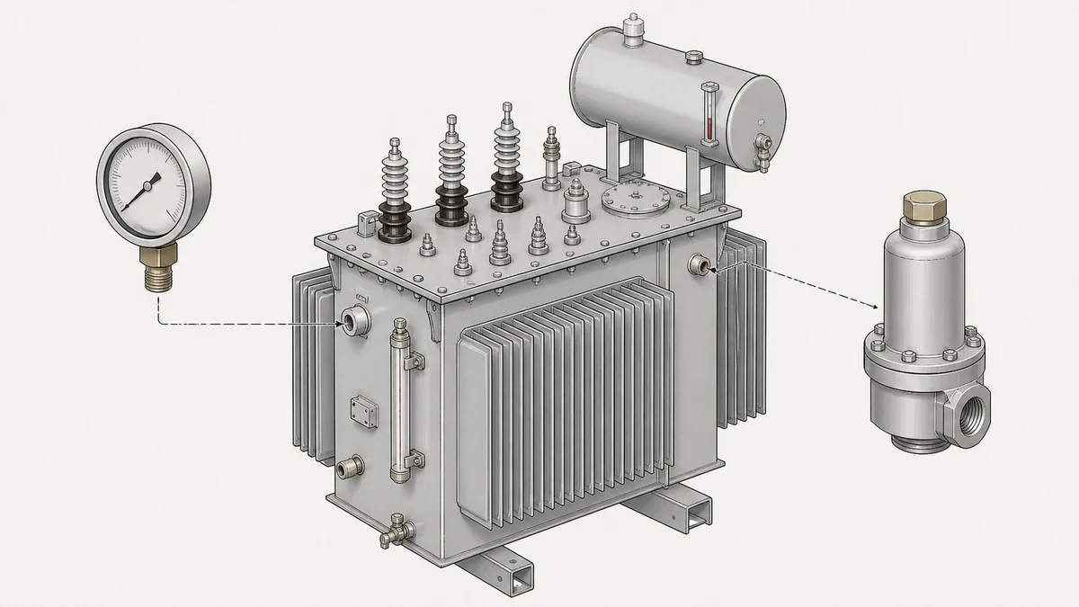 MVSpare Transformer Gauge and Pressure-Relief Device Installation: Connections and Acceptance Checks - engineering anatomy
