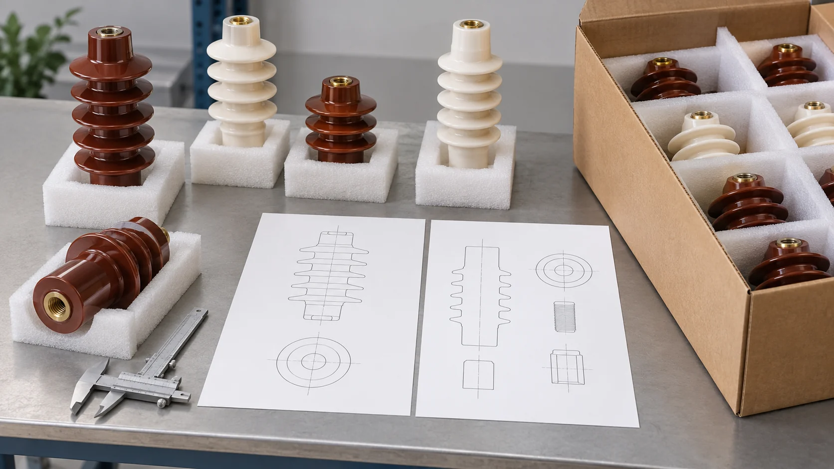 Batch review and protective packing at epoxy insulator production release.